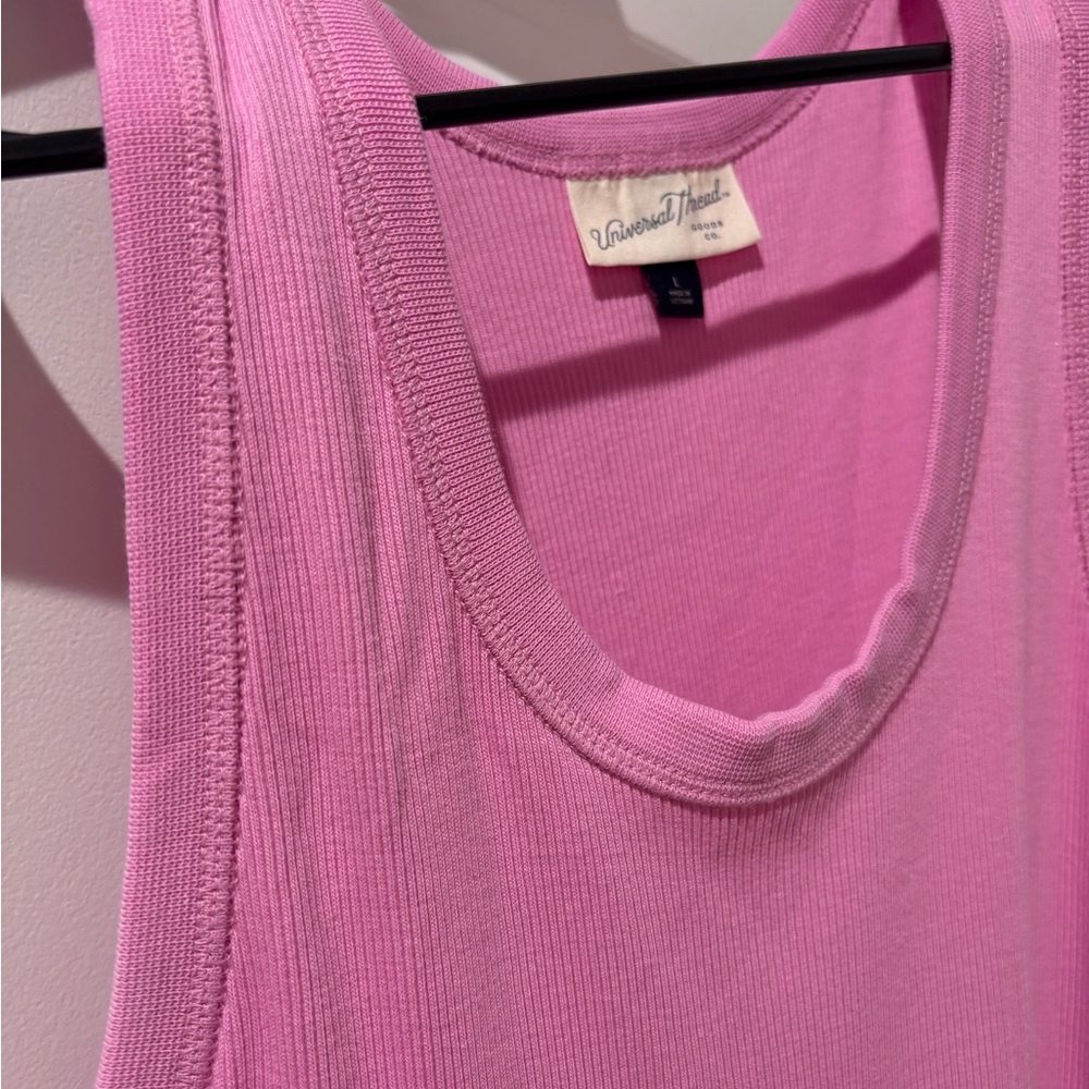 Universal Thread Pink Ribbed Maxi Dress